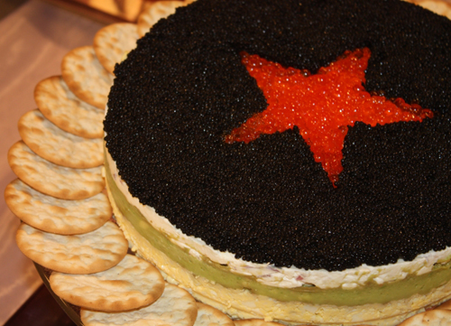 Post image for Caviar Topped Triple Layer Cheese Torte