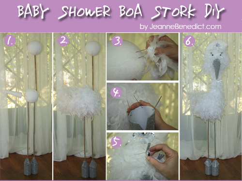 DIY 5-Foot Boa Stork for a Baby Shower